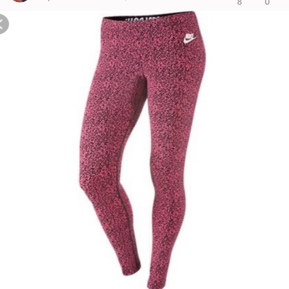 Nike Pink Leopard Print Legging Running XS